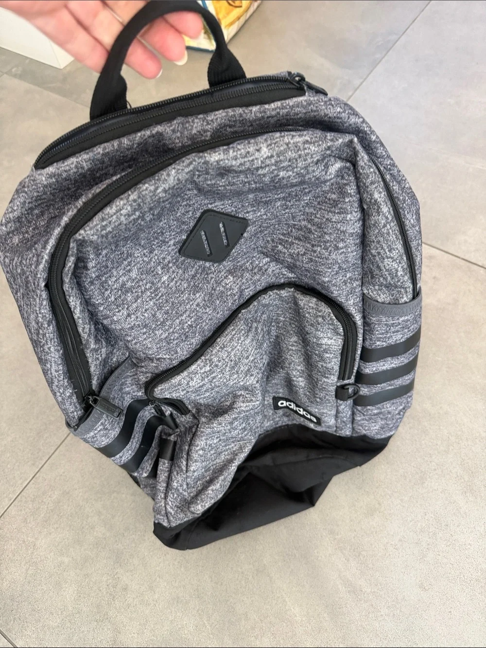 adidas Grey Heather and Black Men's Backpack